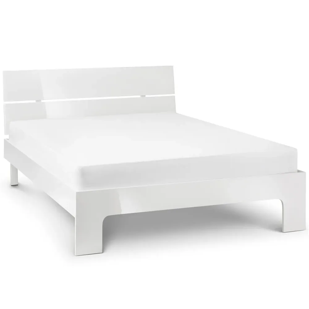 Manhattan Double Bed Frame - White, MDF