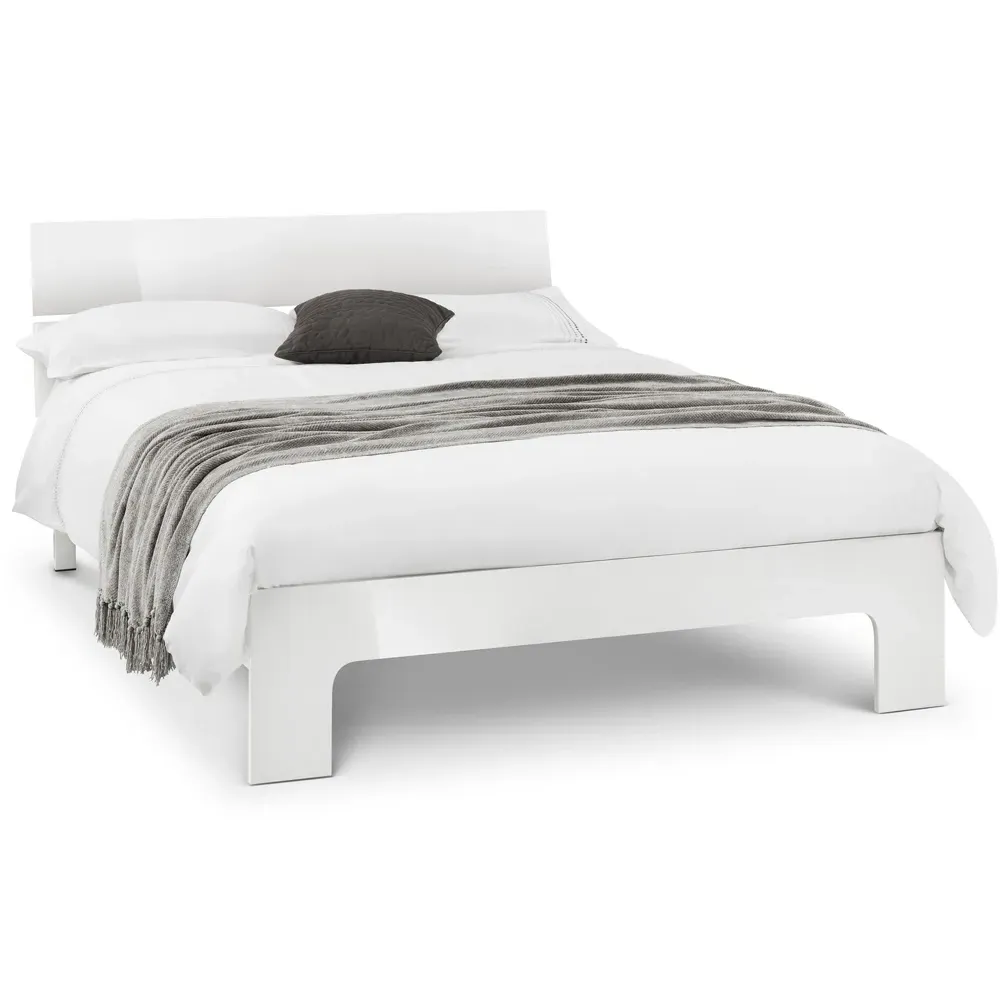 Manhattan Double Bed Frame - White, MDF
