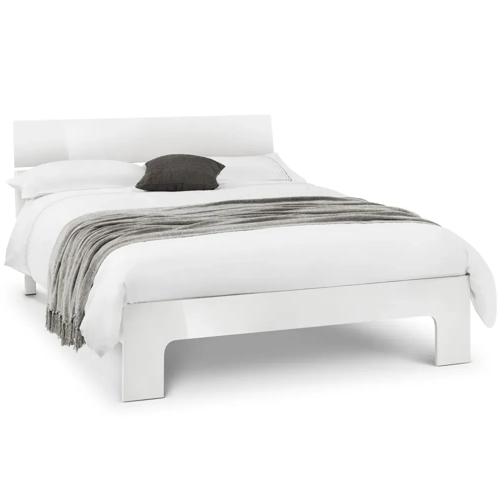 Manhattan King Size Bed Frame - White, MDF