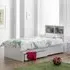 Manhattan Single Bookcase Bed Frame - White