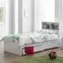 Manhattan Single Storage Bed with 2 Drawers - White