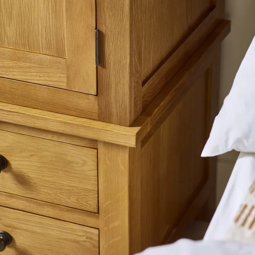 Marlborough 2 Door 2 Drawer Combination Wardrobe - Oak