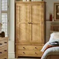 Marlborough 2 Door 2 Drawer Combination Wardrobe - Oak