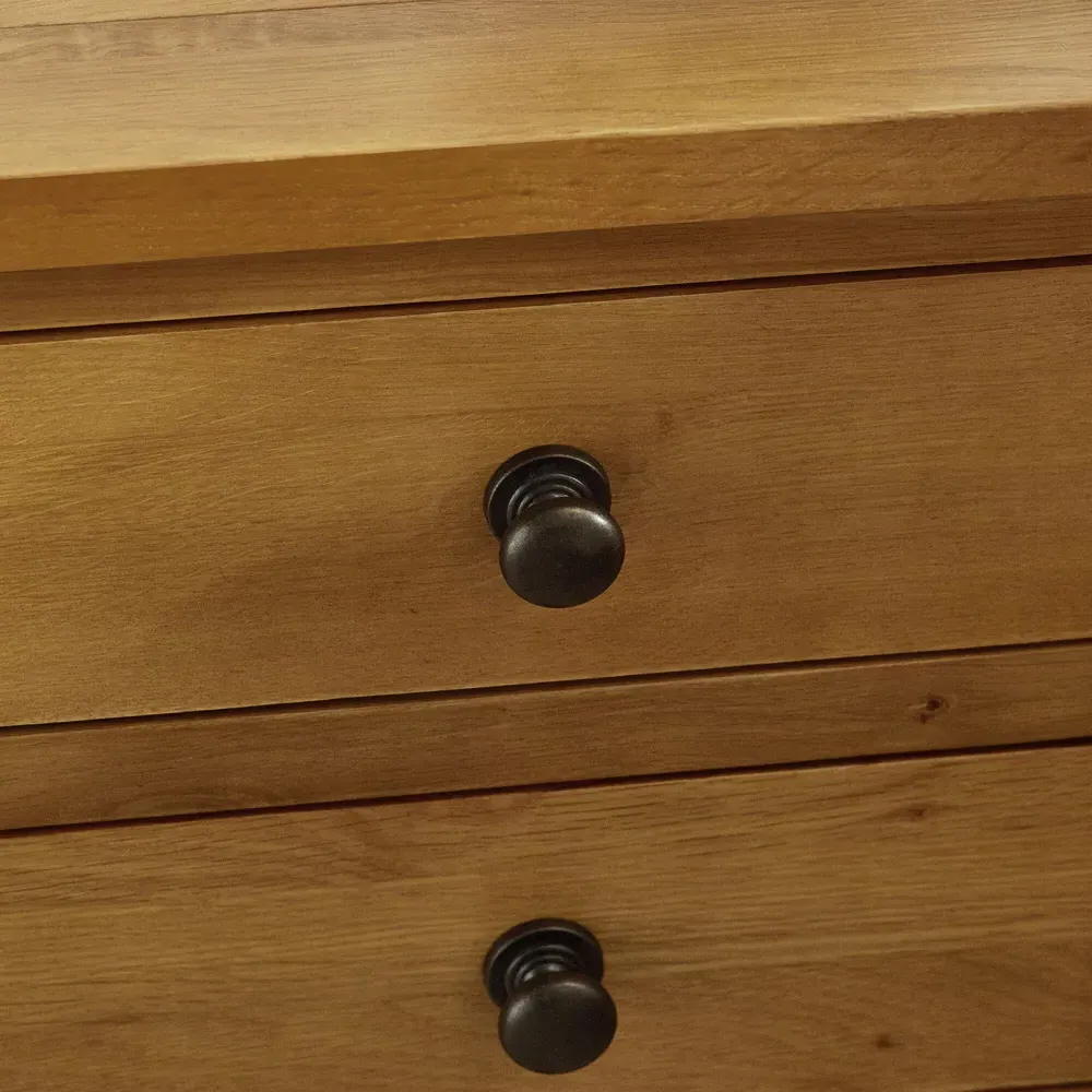 Marlborough 3-Drawer Bedside Table - White Oak