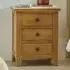Marlborough 3-Drawer Bedside Table - White Oak