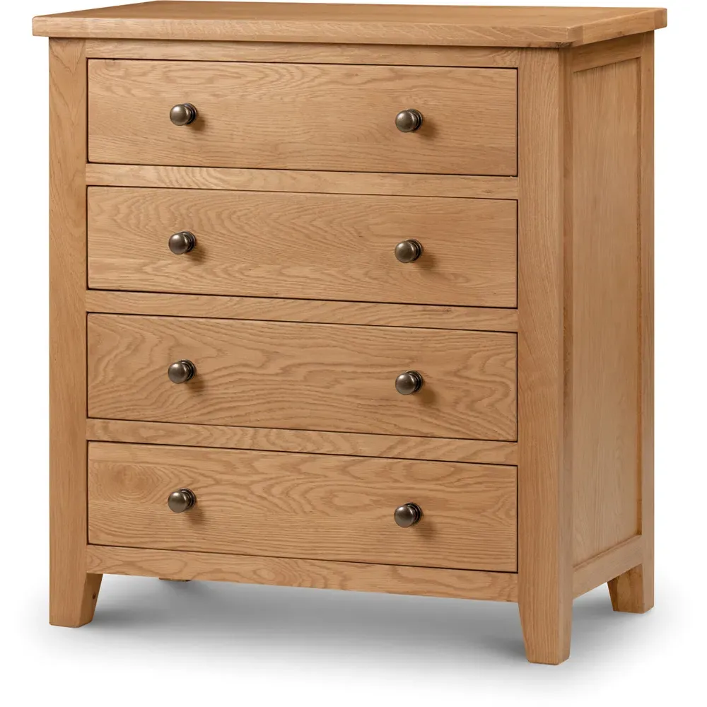 Marlborough 4 Drawer Chest of Drawers - White Oak