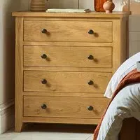 Marlborough 4 Drawer Chest of Drawers - White Oak