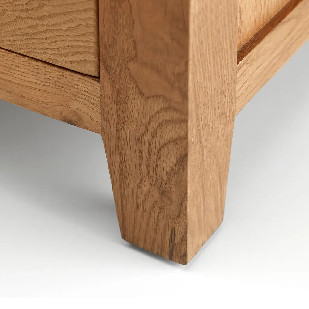 Marlborough 4 Drawer Single Pedestal Dressing Table - Oak