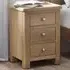 Memphis 3 Drawer Bedside Table - Limed Oak
