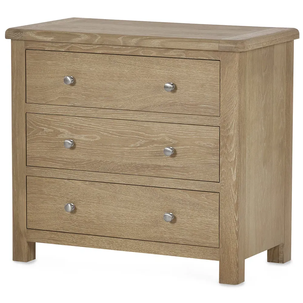 Memphis 3 Drawer Chest of Drawers - Limed Oak