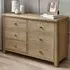 Memphis 6 Drawer Wide Chest of Drawers - Limed Oak