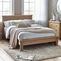 Memphis Double Bed - Limed Oak