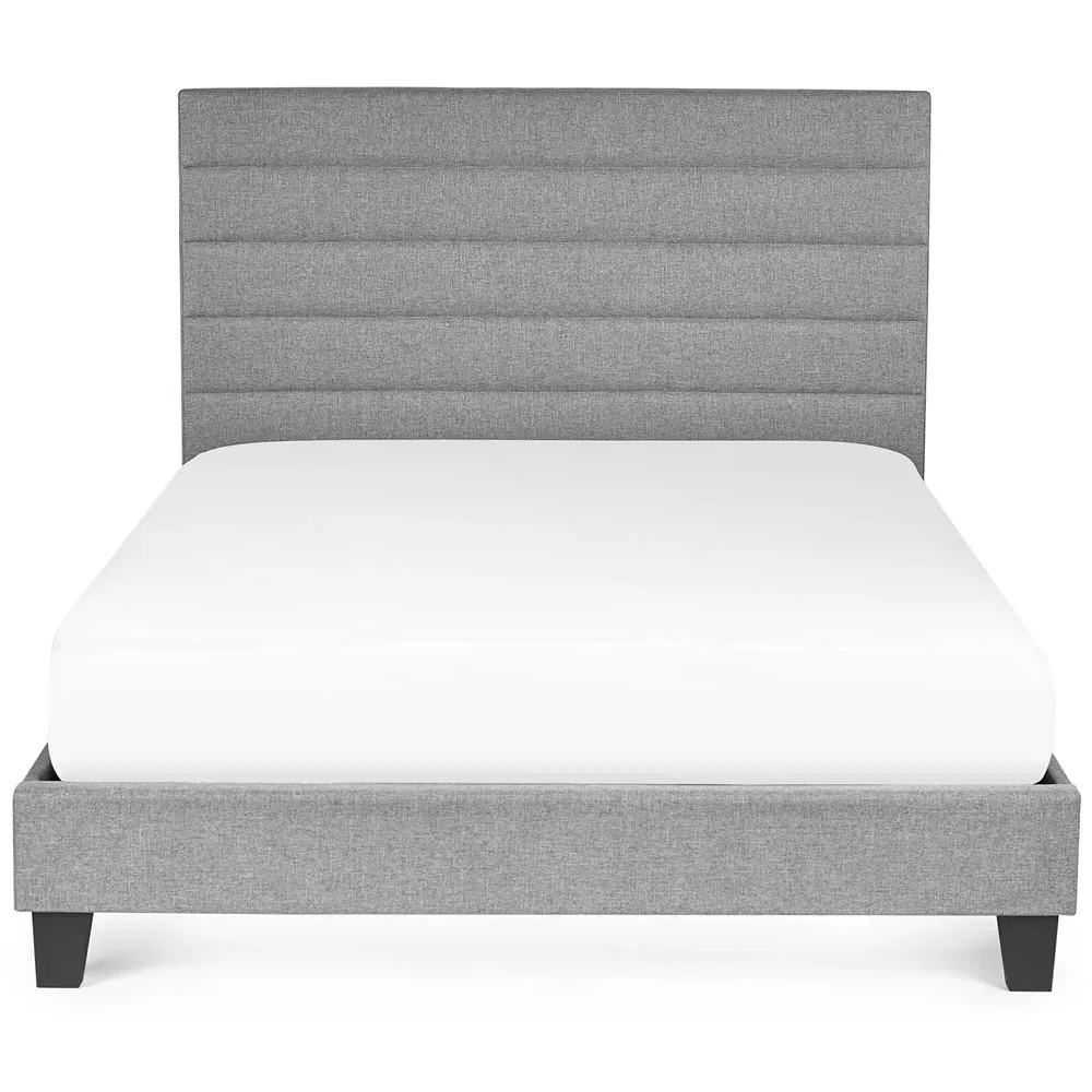 Merida Double Bed Frame - Grey, Linen