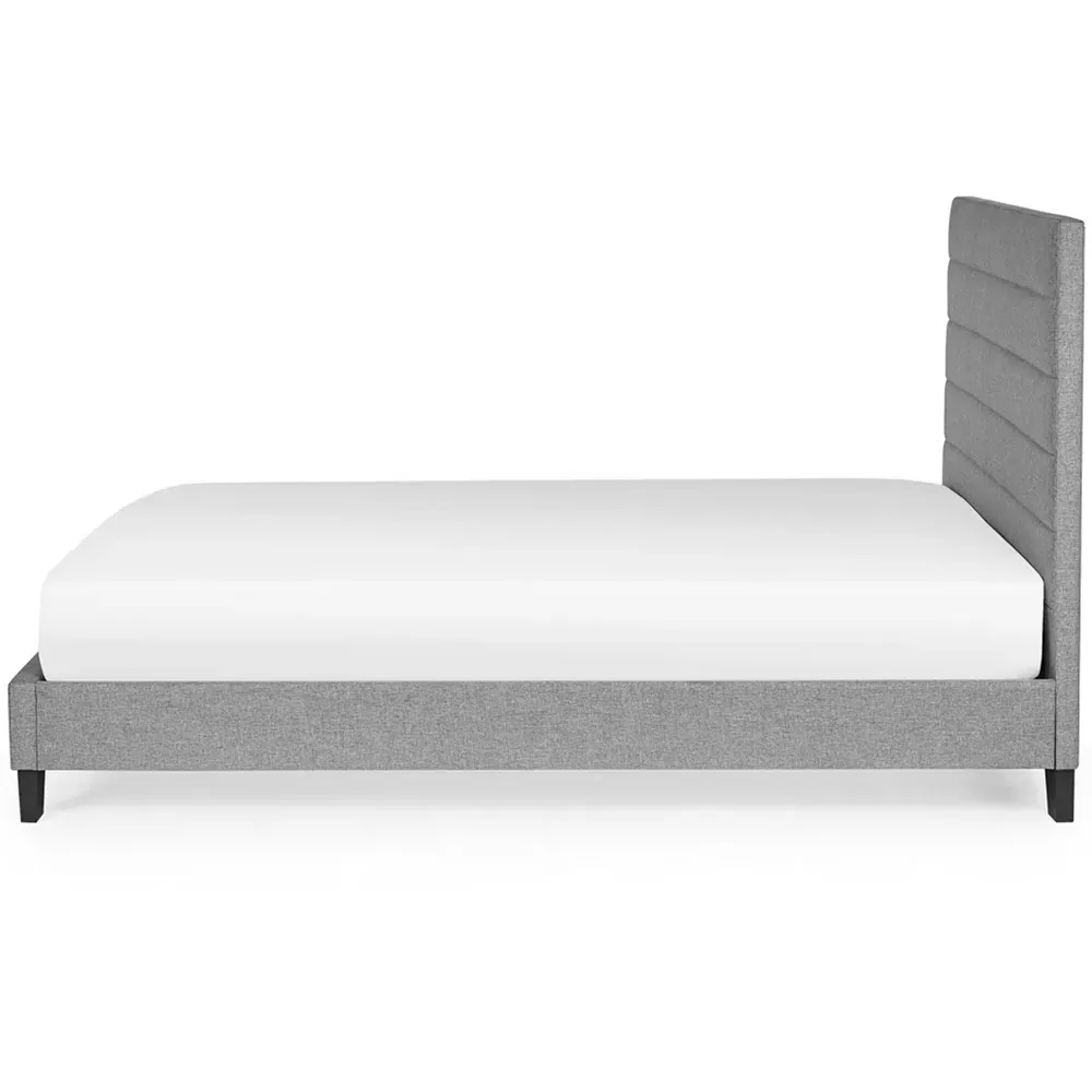 Merida King Size Bed Frame - Grey, Linen
