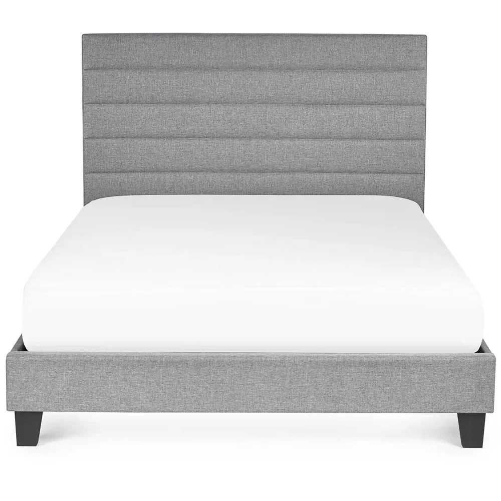 Merida King Size Bed Frame - Grey, Linen