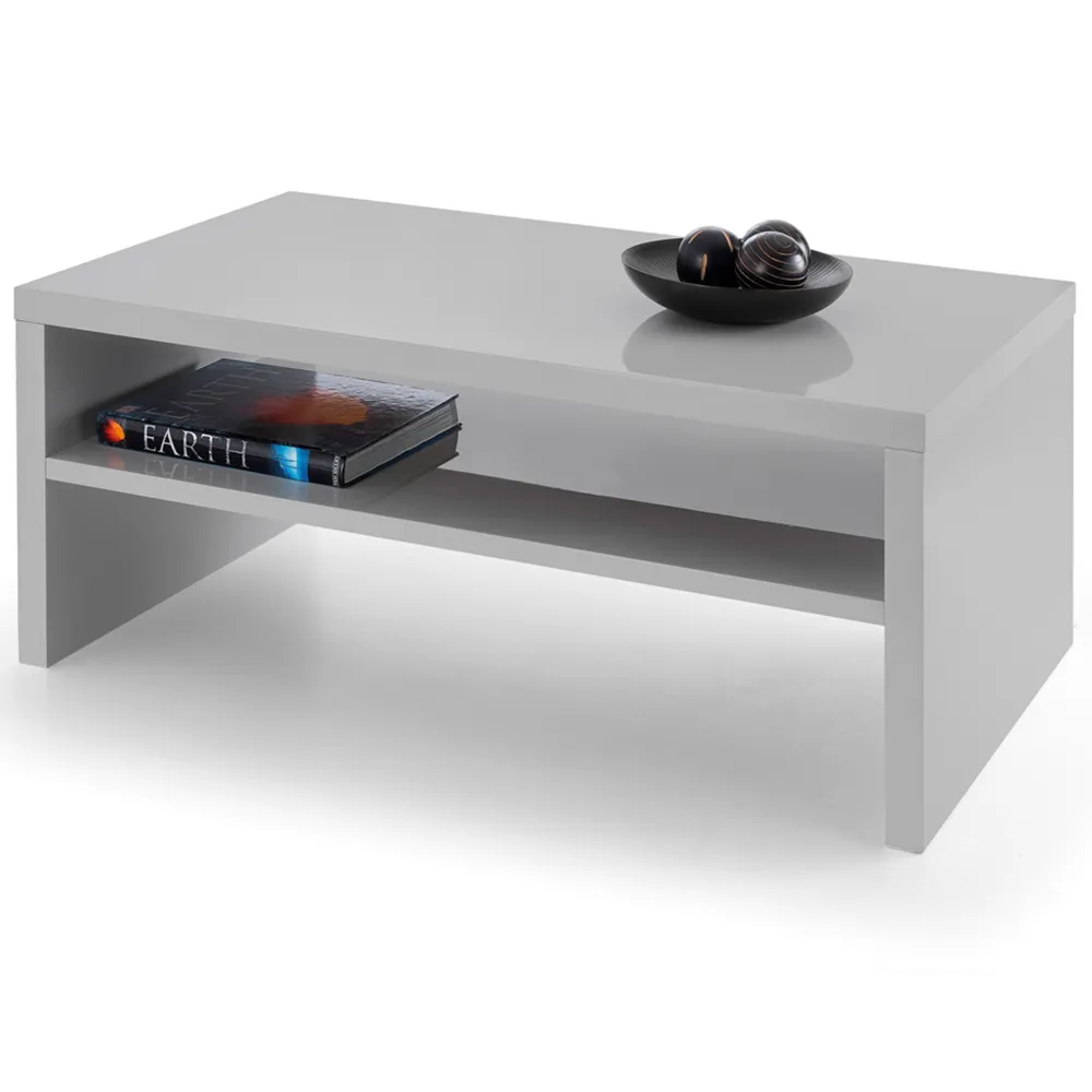 Metro Rectangle Coffee Table with Storage - Grey