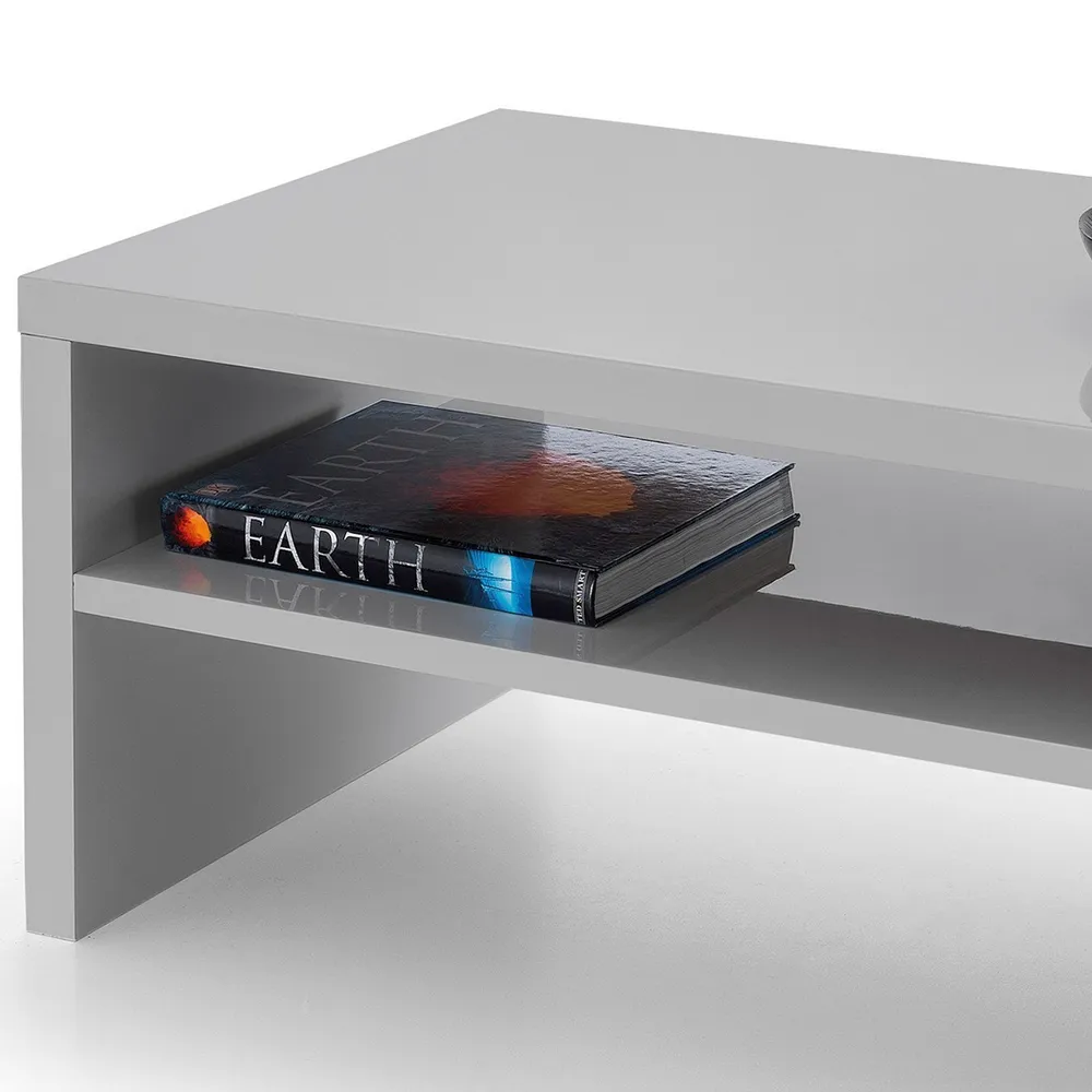 Metro Rectangle Coffee Table with Storage - Grey