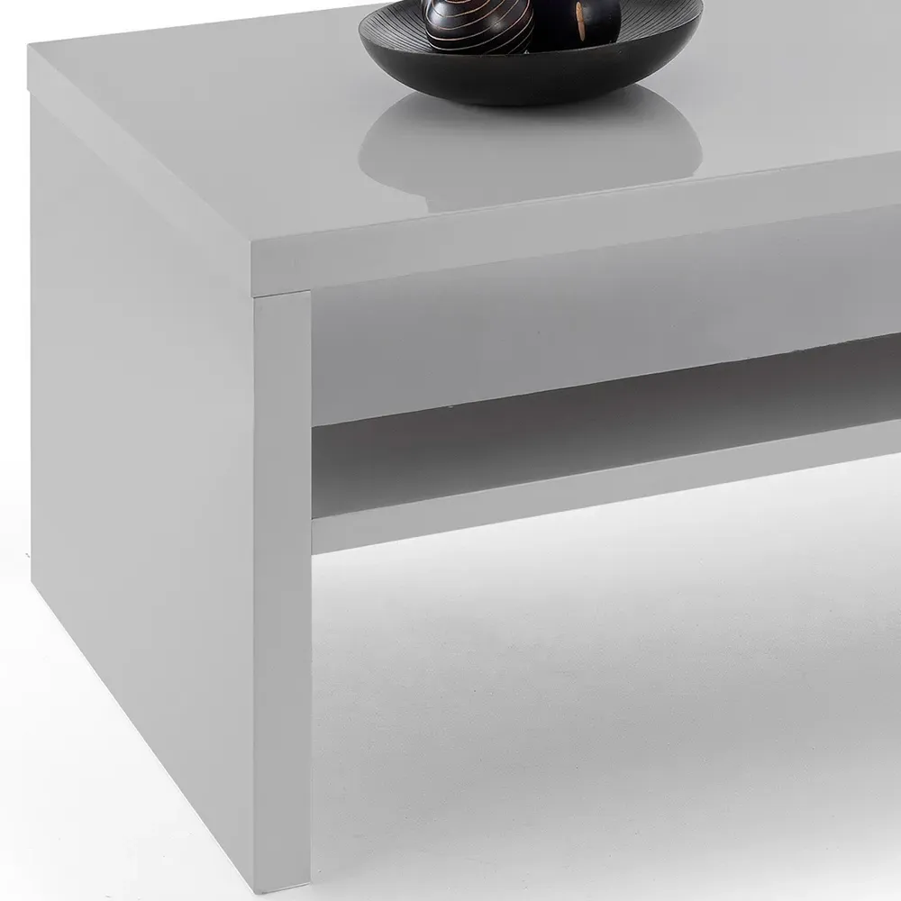 Metro Rectangle Coffee Table with Storage - Grey
