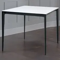 Miami 4-Seater Square Dining Table - White, Marble