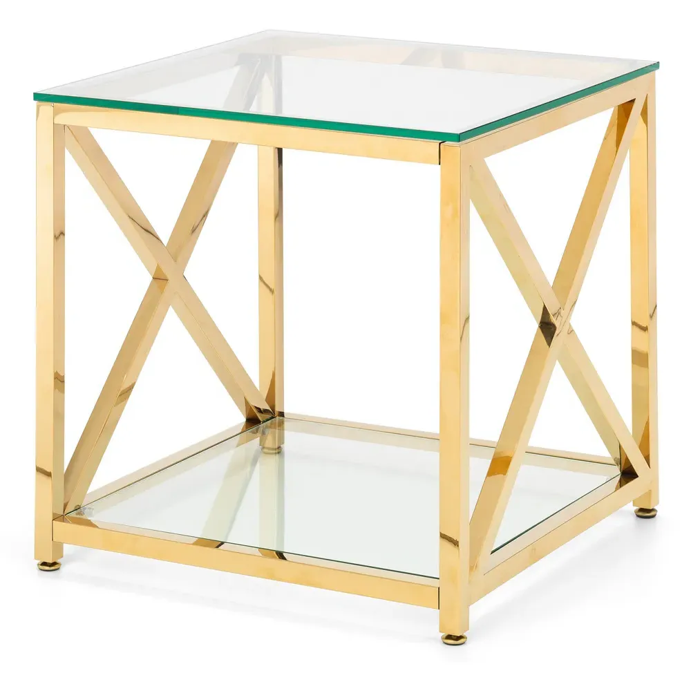 Miami Coffee Table - Gold, Stainless Steel