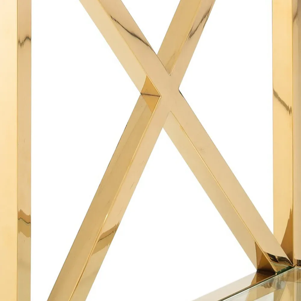 Miami Coffee Table - Gold, Stainless Steel