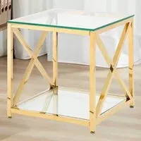 Miami Coffee Table - Gold, Stainless Steel