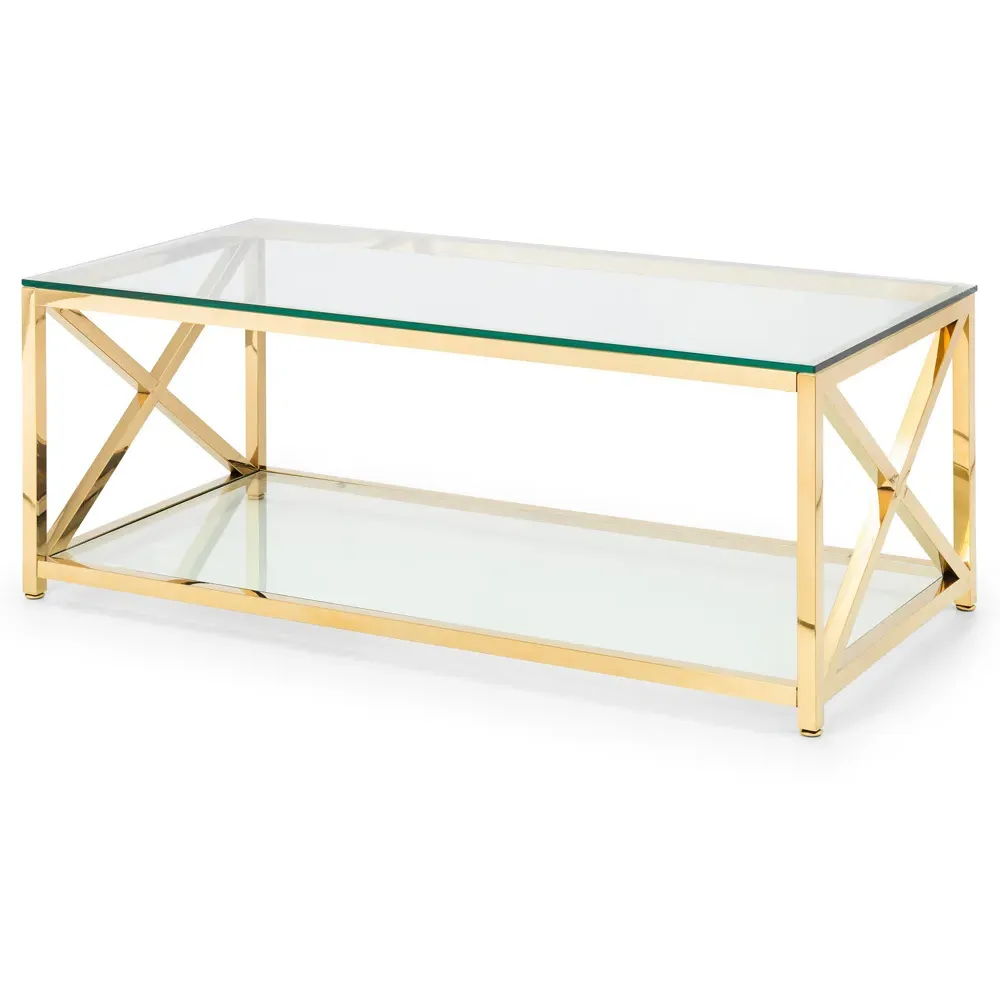 Miami Console Table - Gold, Stainless Steel