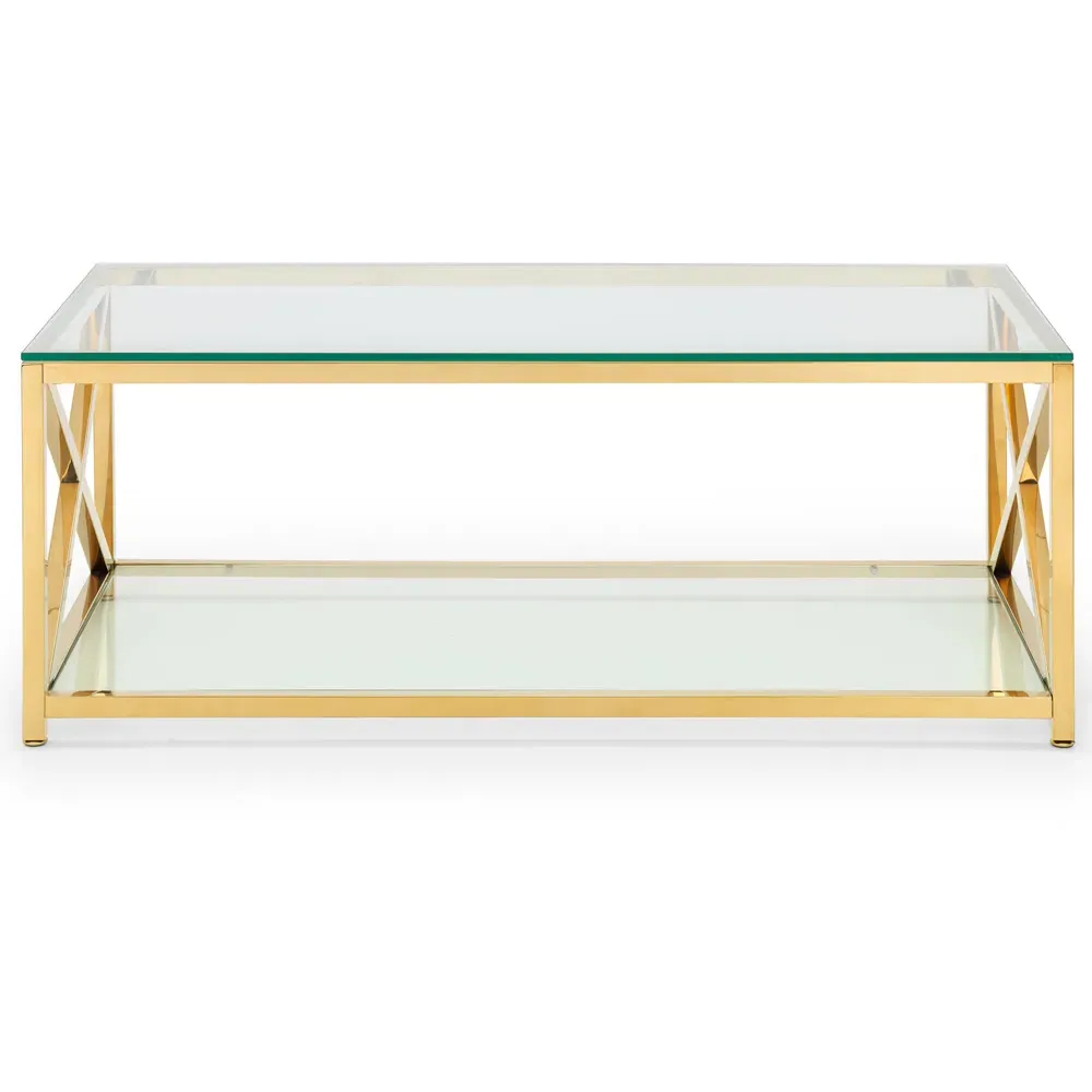 Miami Console Table - Gold, Stainless Steel