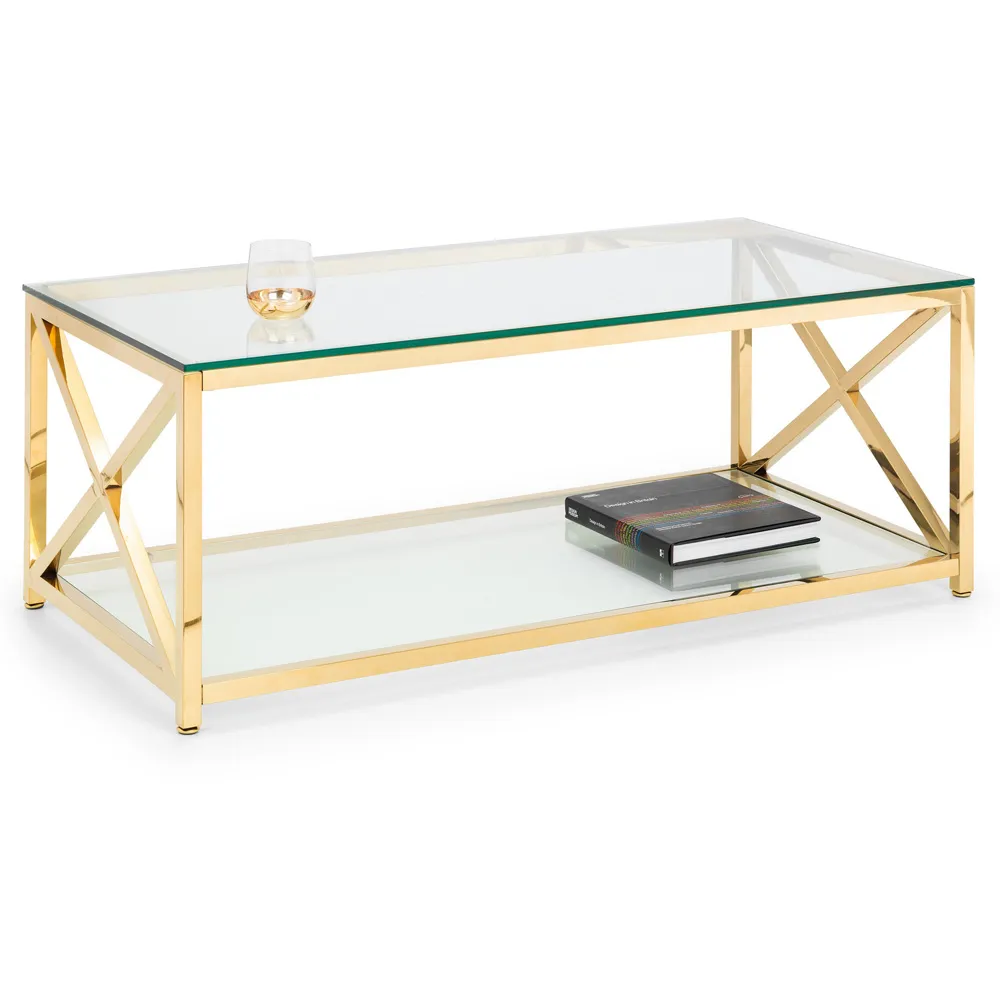 Miami Console Table - Gold, Stainless Steel