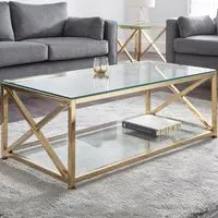 Miami Console Table - Gold, Stainless Steel