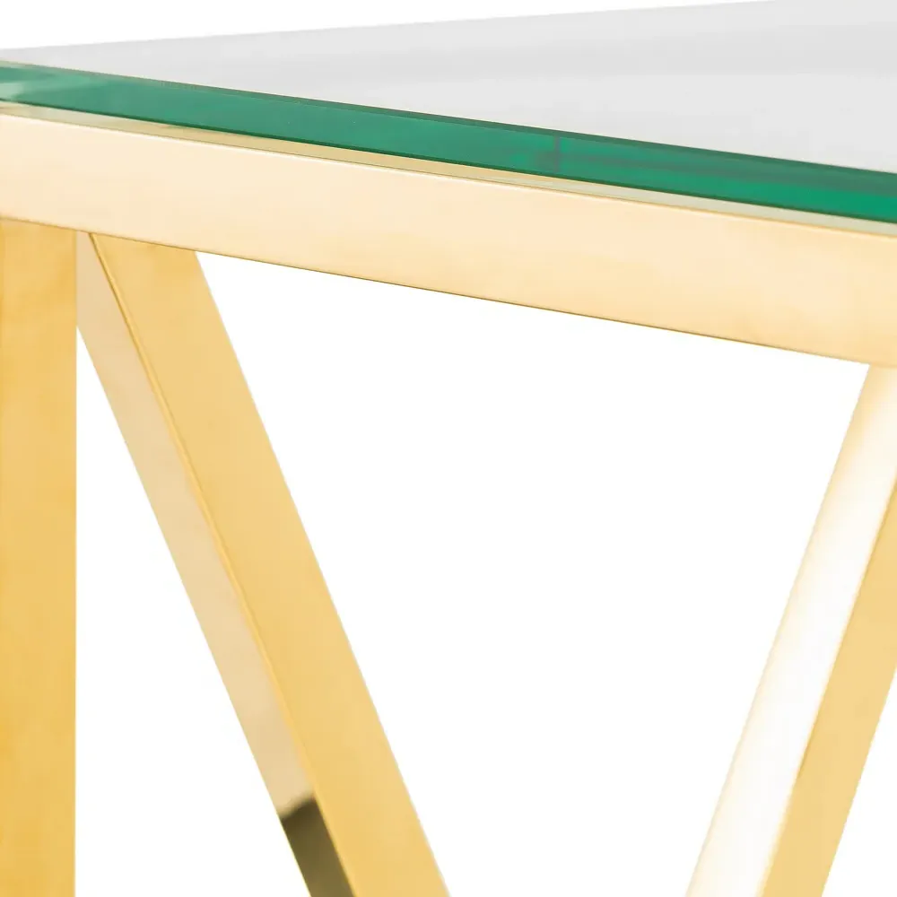 Miami Lamp Table - Gold, Stainless Steel
