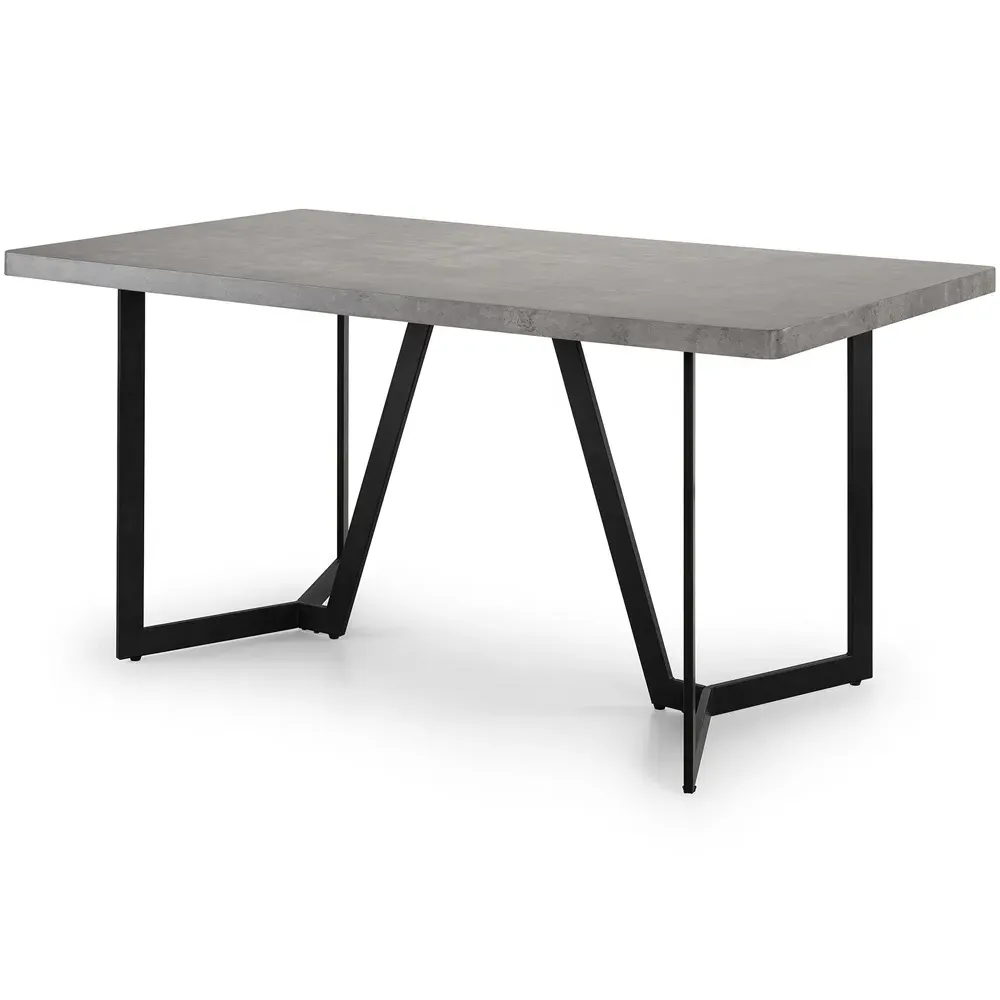 Miller 6-Seater Dining Table - Grey, Concrete
