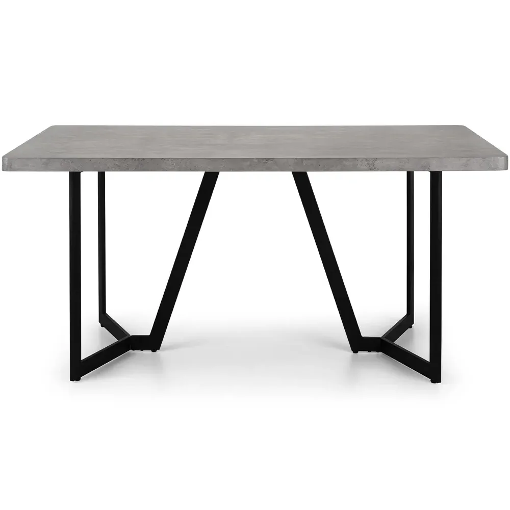 Miller 6-Seater Dining Table - Grey, Concrete