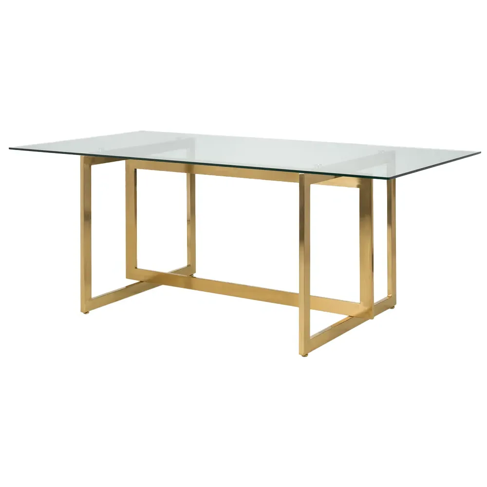 Minori 4 Seater Dining Table - Clear, Glass