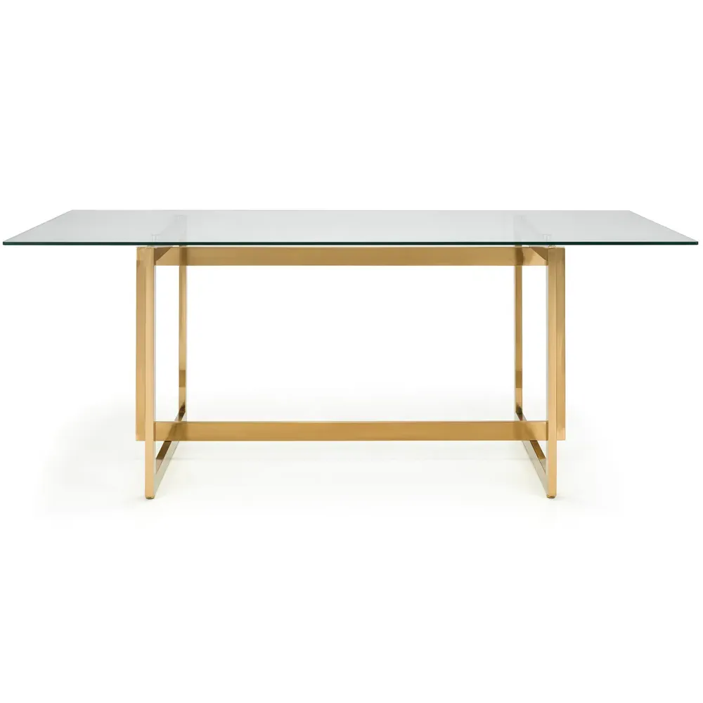 Minori 4 Seater Dining Table - Clear, Glass