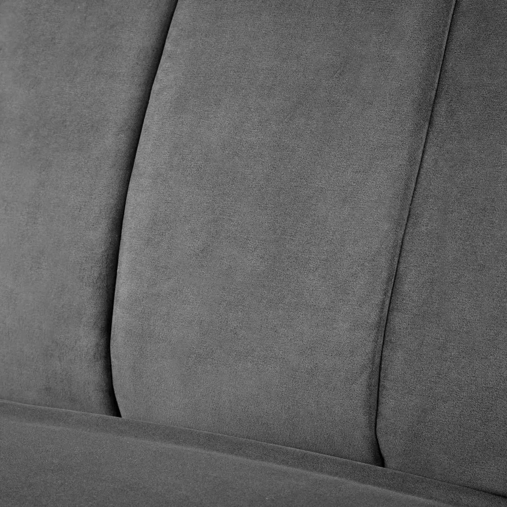 Miro 3-Seater Sofa Bed - Grey, Velvet