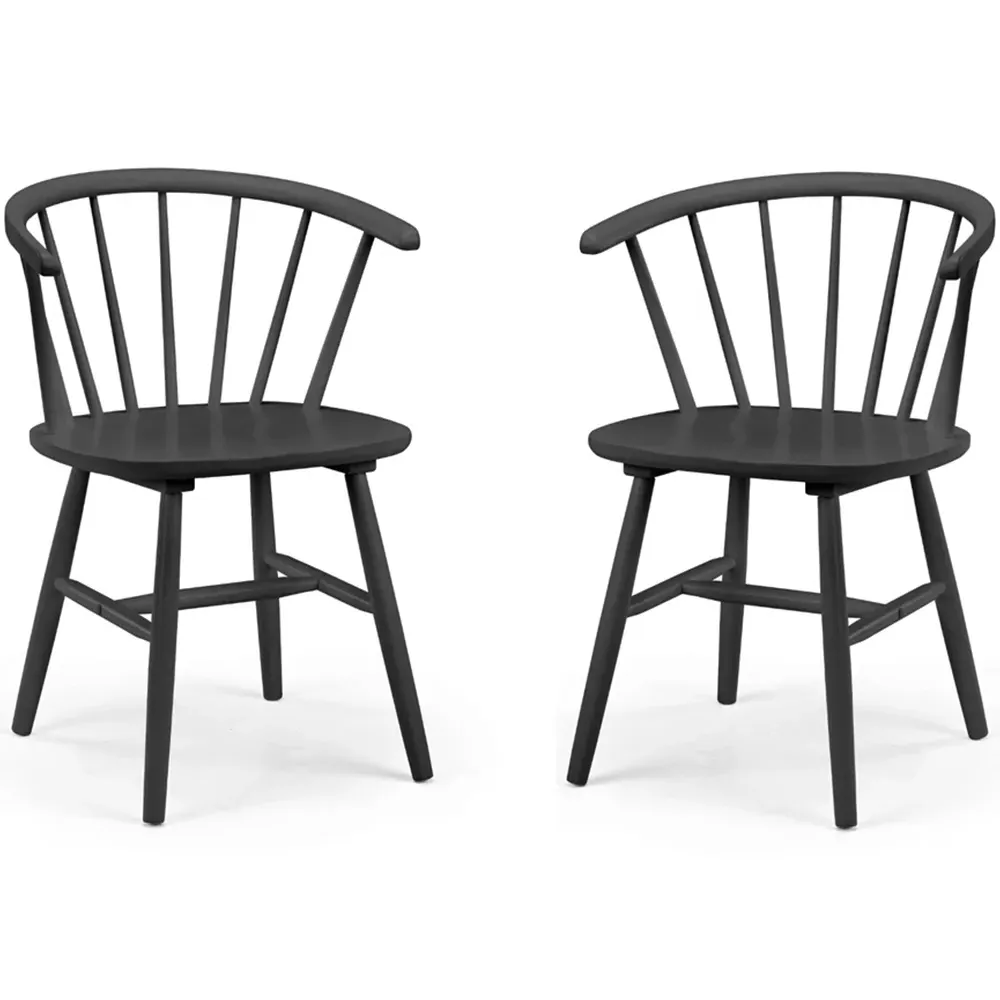 Modena Set of 2 Dining Chairs - Black
