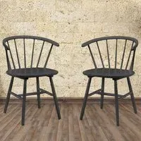 Modena Set of 2 Dining Chairs - Black