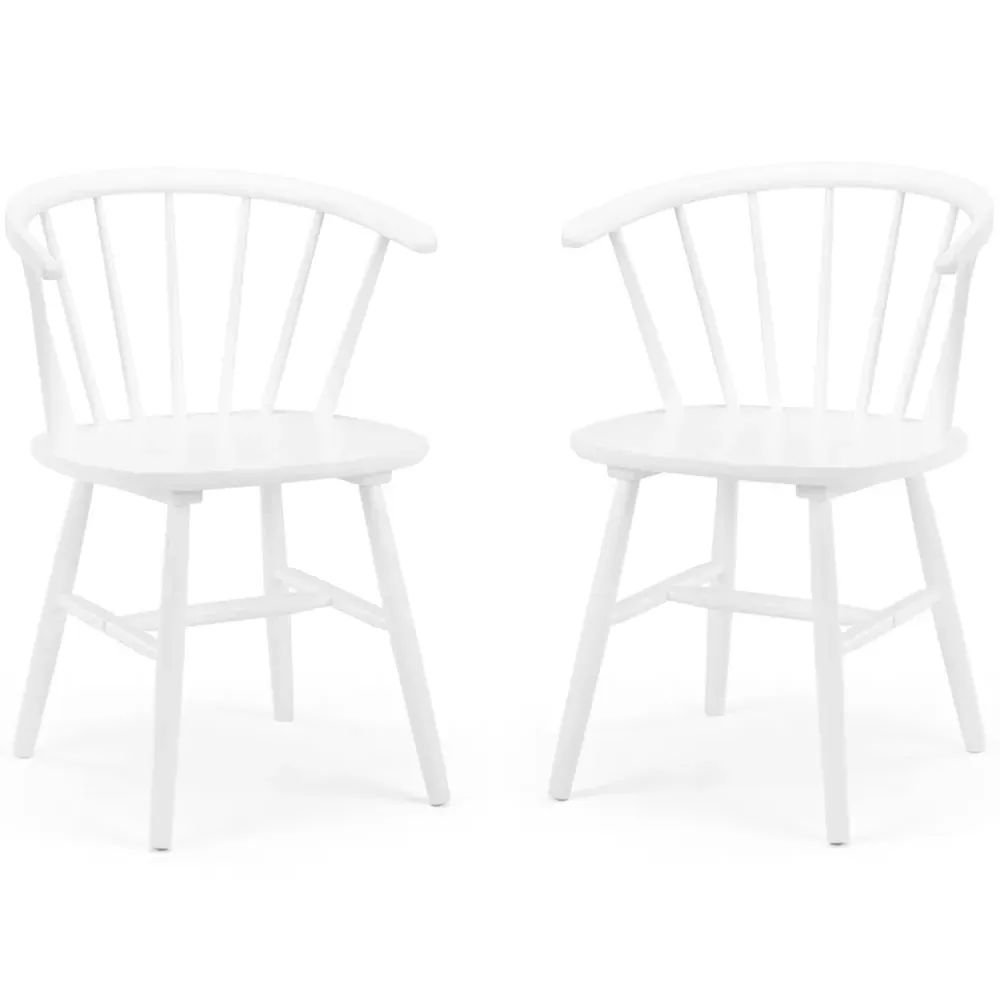 Modena Set of 2 Dining Chairs - White