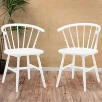 Modena Set of 2 Dining Chairs - White