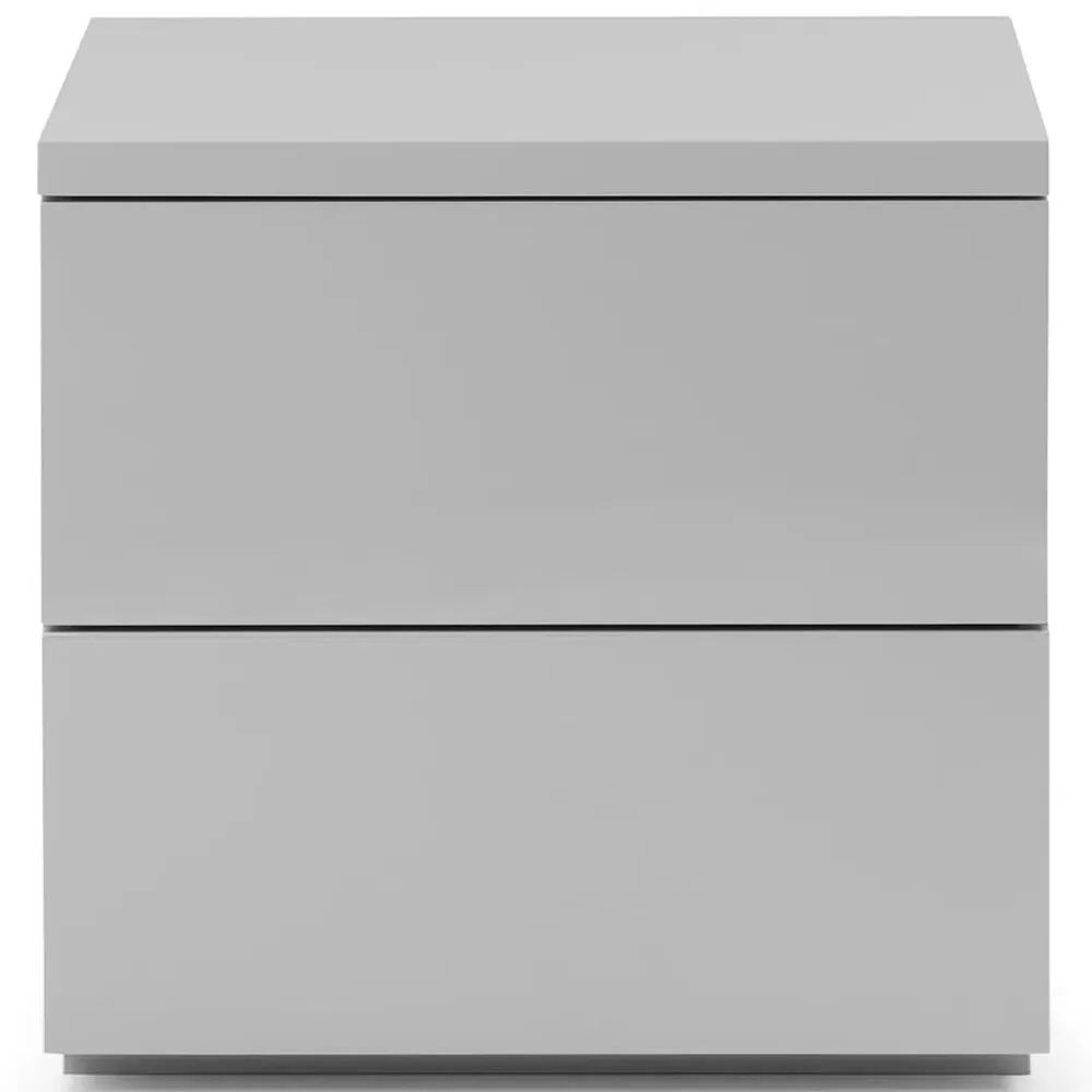Monaco 2 Drawer Bedside Cabinet - Grey
