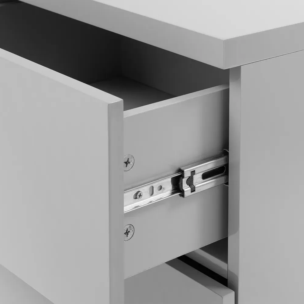 Monaco 2 Drawer Bedside Cabinet - Grey