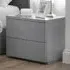 Monaco 2 Drawer Bedside Cabinet - Grey