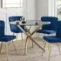 Montero 4-Seater Round Dining Table - Gold, Glass
