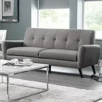 Monza 2-Seater Sofa Bed - Grey, Linen