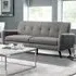 Monza 2-Seater Sofa Bed - Grey, Linen