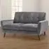 Monza 2-Seater Sofa - Dark Grey, Velvet