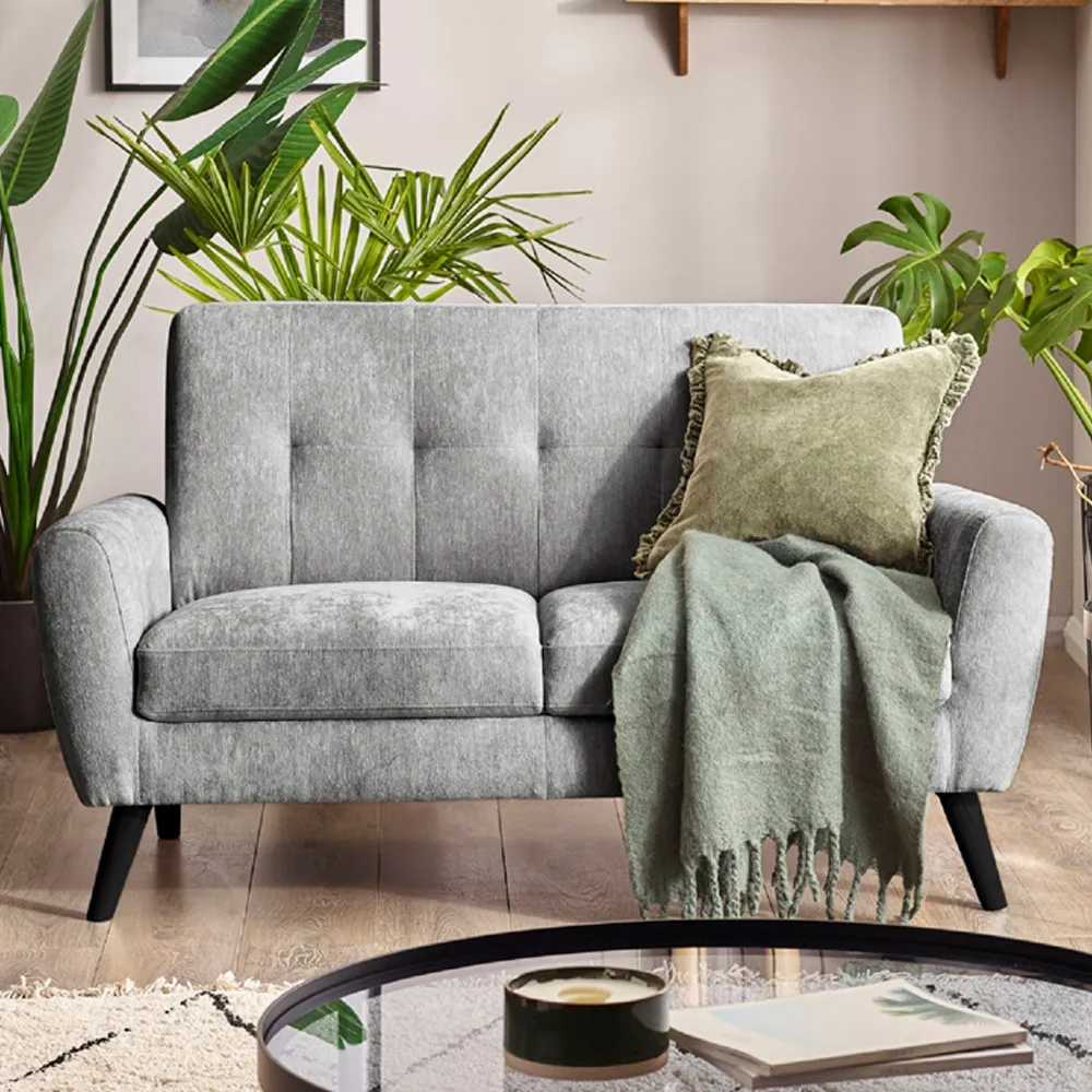 Monza 2-Seater Sofa - Grey, Fabric image