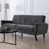 Monza 3-Seater Sofa - Dark Grey, Velvet
