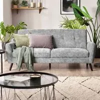 Monza 3-Seater Sofa - Grey, Fabric